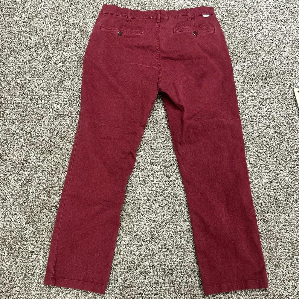 Levi Strauss Burgundy Red Chino Pants Men's 33x34 Straight Leg